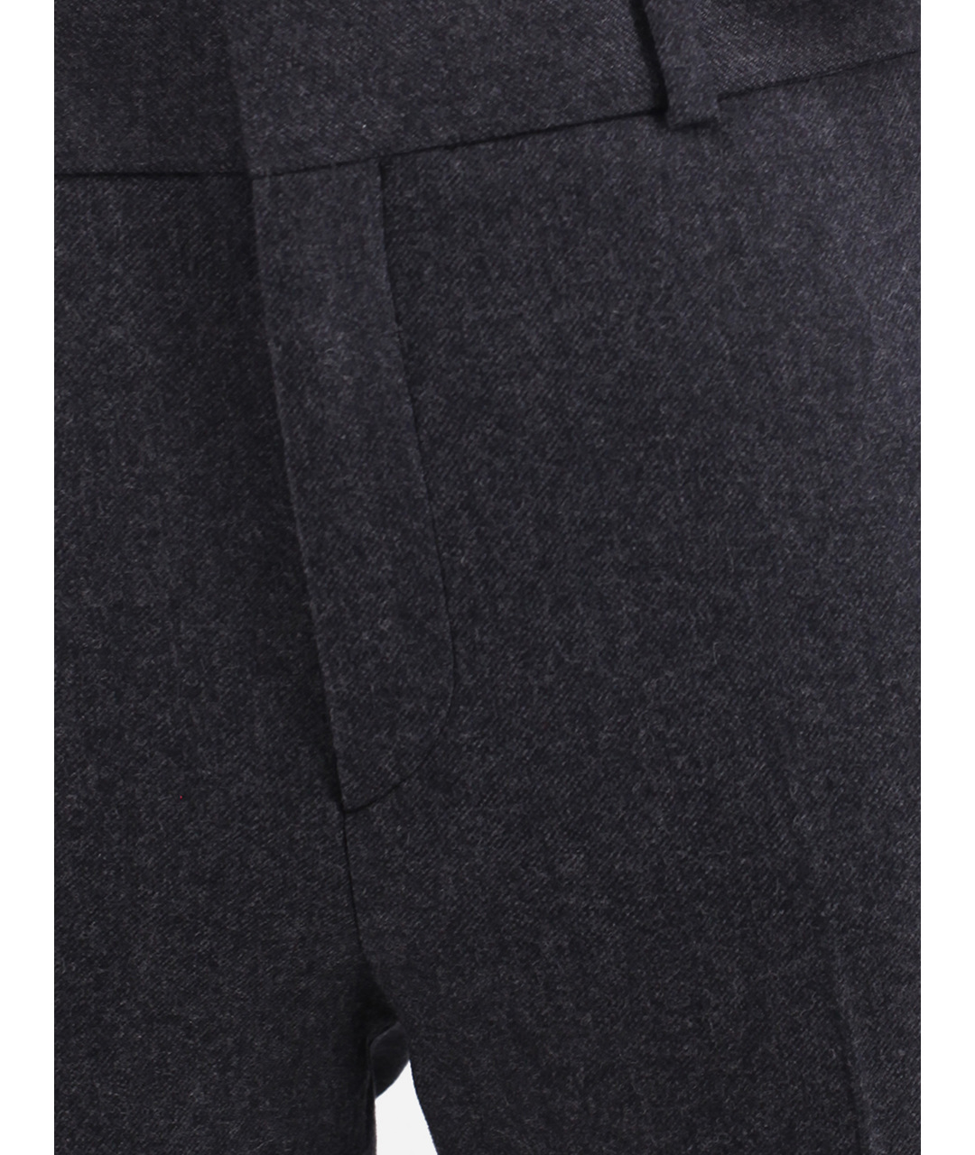 SAINT LAURENT Черные шерстяные прямые брюки, фото 4