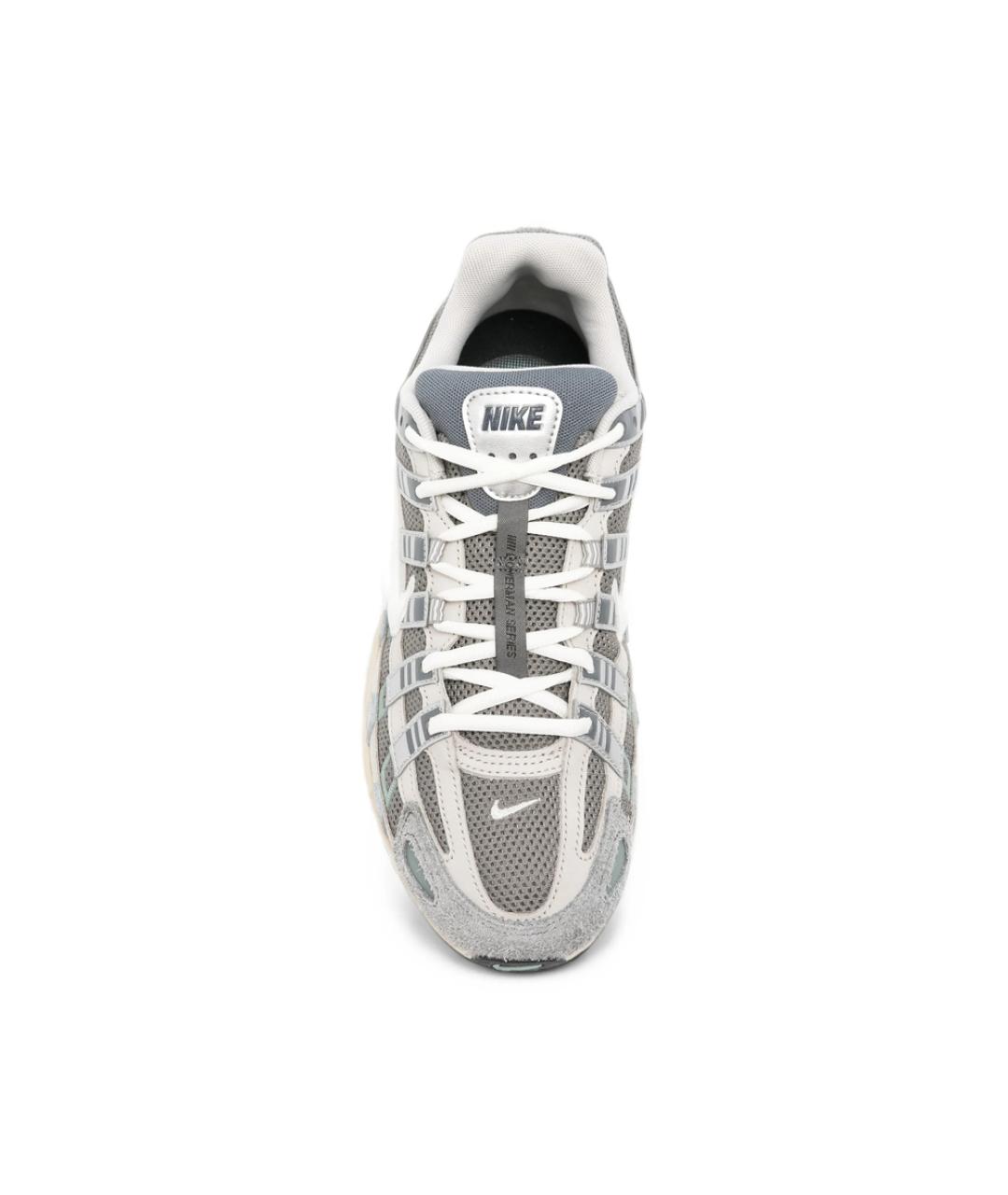 NIKE Серые кожаные низкие кроссовки / кеды, фото 3