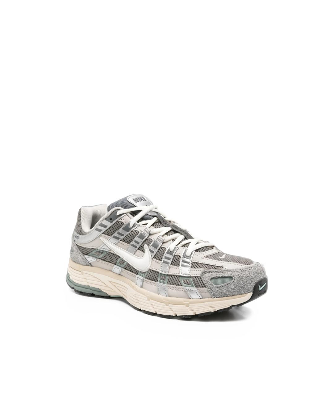 NIKE Серые кожаные низкие кроссовки / кеды, фото 2