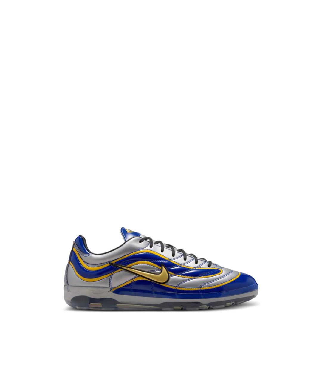 NIKE Серебряные кожаные низкие кроссовки / кеды, фото 1