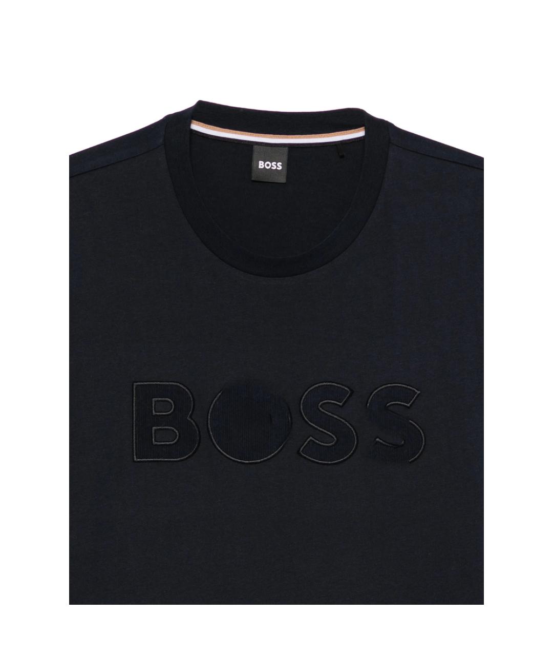 HUGO BOSS Синяя хлопковая футболка, фото 3