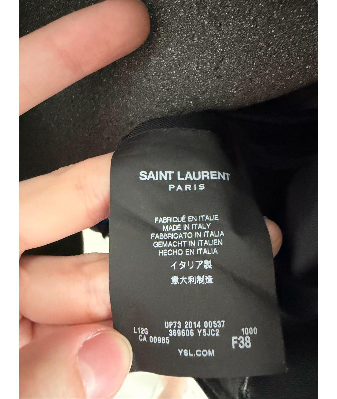 SAINT LAURENT Черная кожаная куртка, фото 5