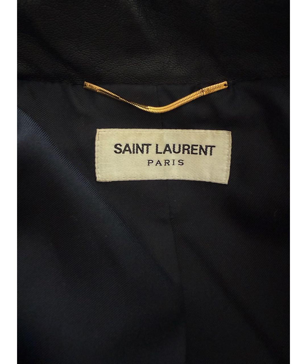 SAINT LAURENT Черная кожаная куртка, фото 7