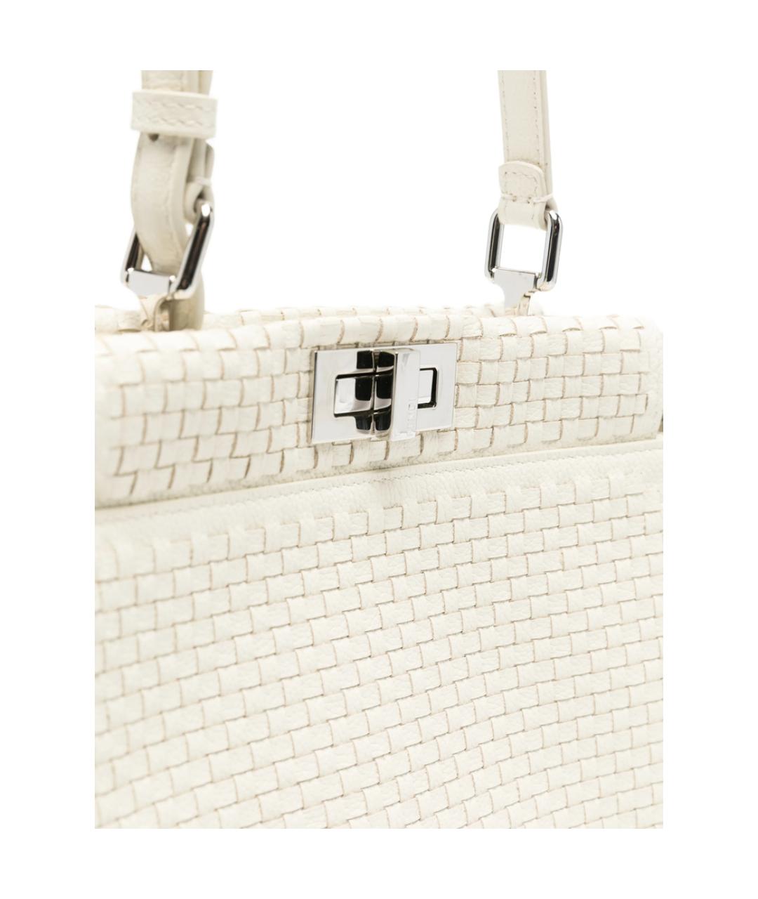FENDI Бежевая кожаная сумка тоут, фото 5