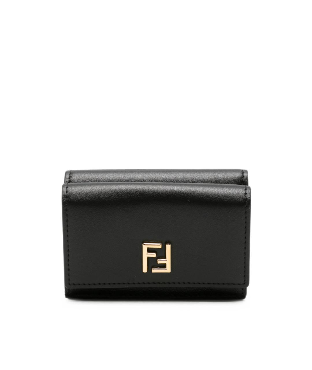 FENDI Черный кожаный кошелек, фото 1