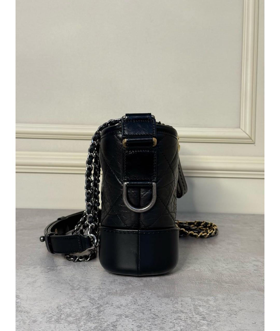 CHANEL Черная кожаная сумка через плечо, фото 4