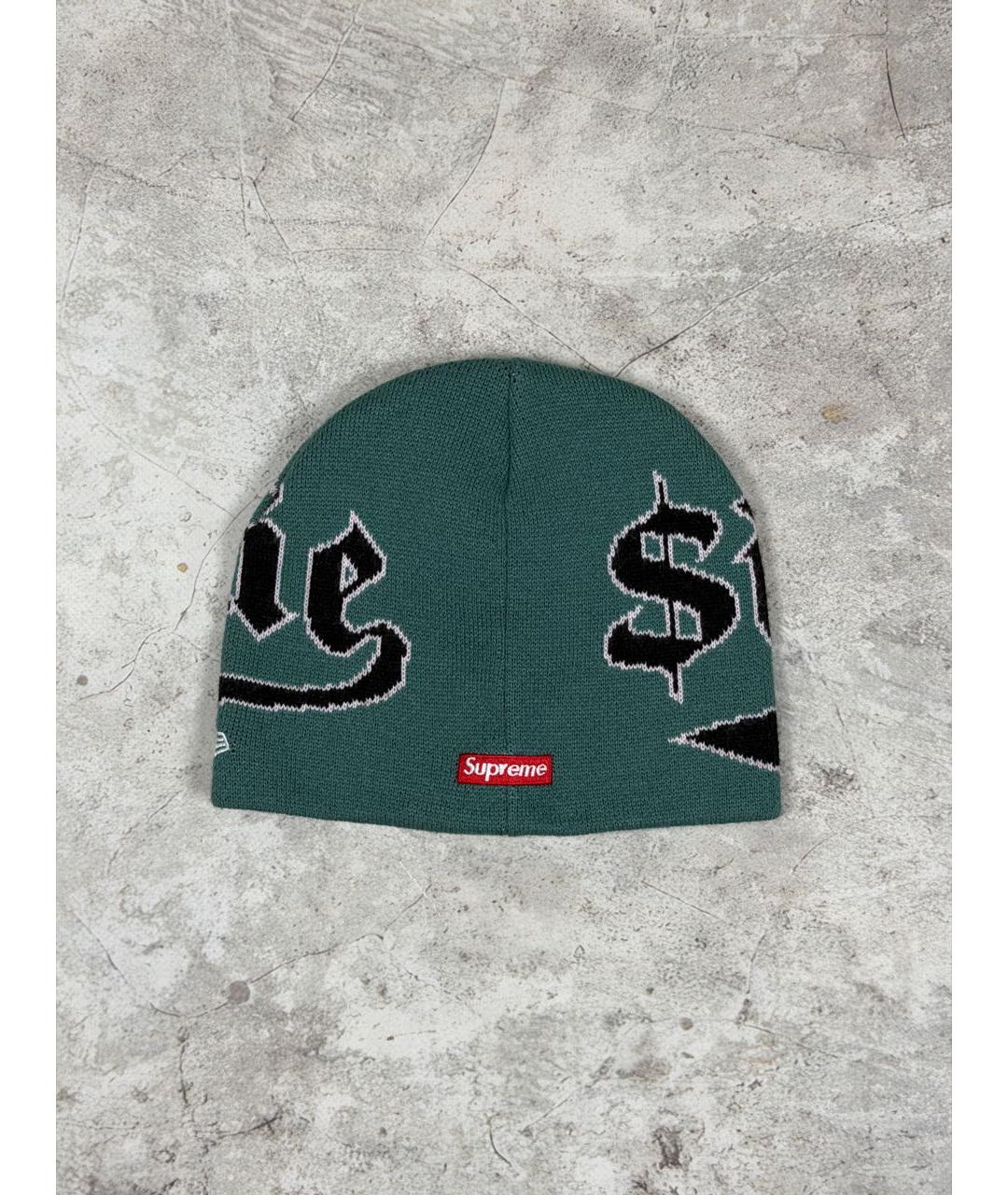 SUPREME Зеленая шапка, фото 2