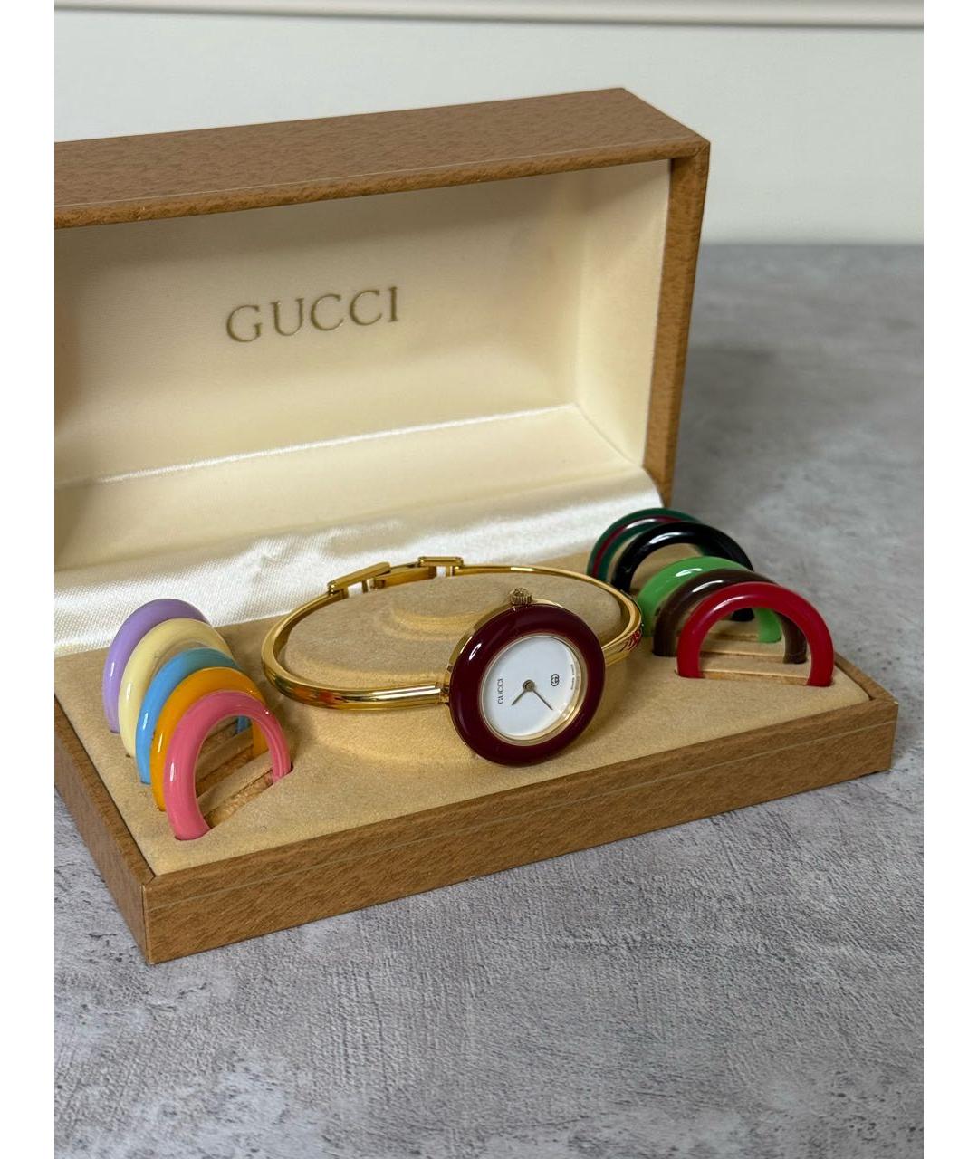 GUCCI Золотые часы, фото 9