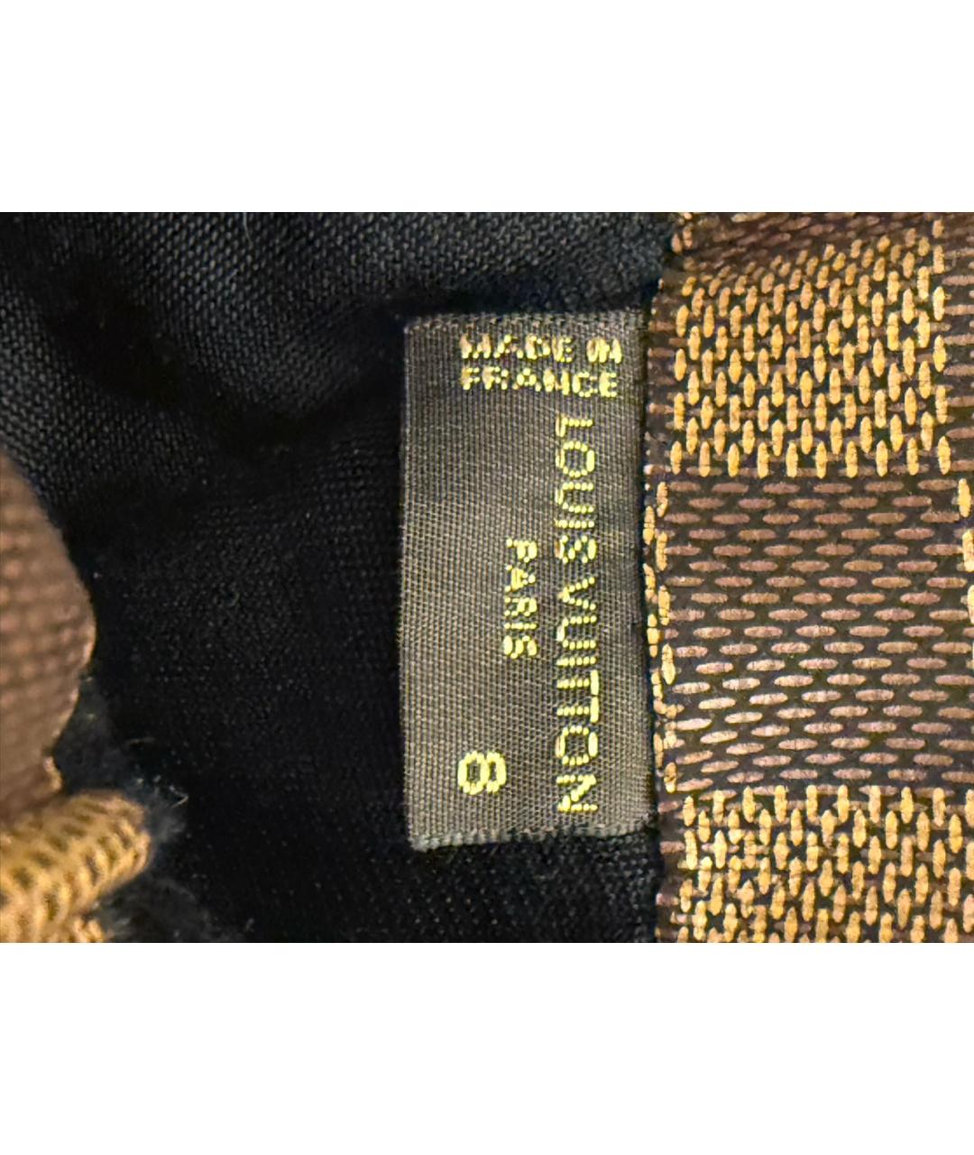 LOUIS VUITTON Коричневые кожаные перчатки, фото 4