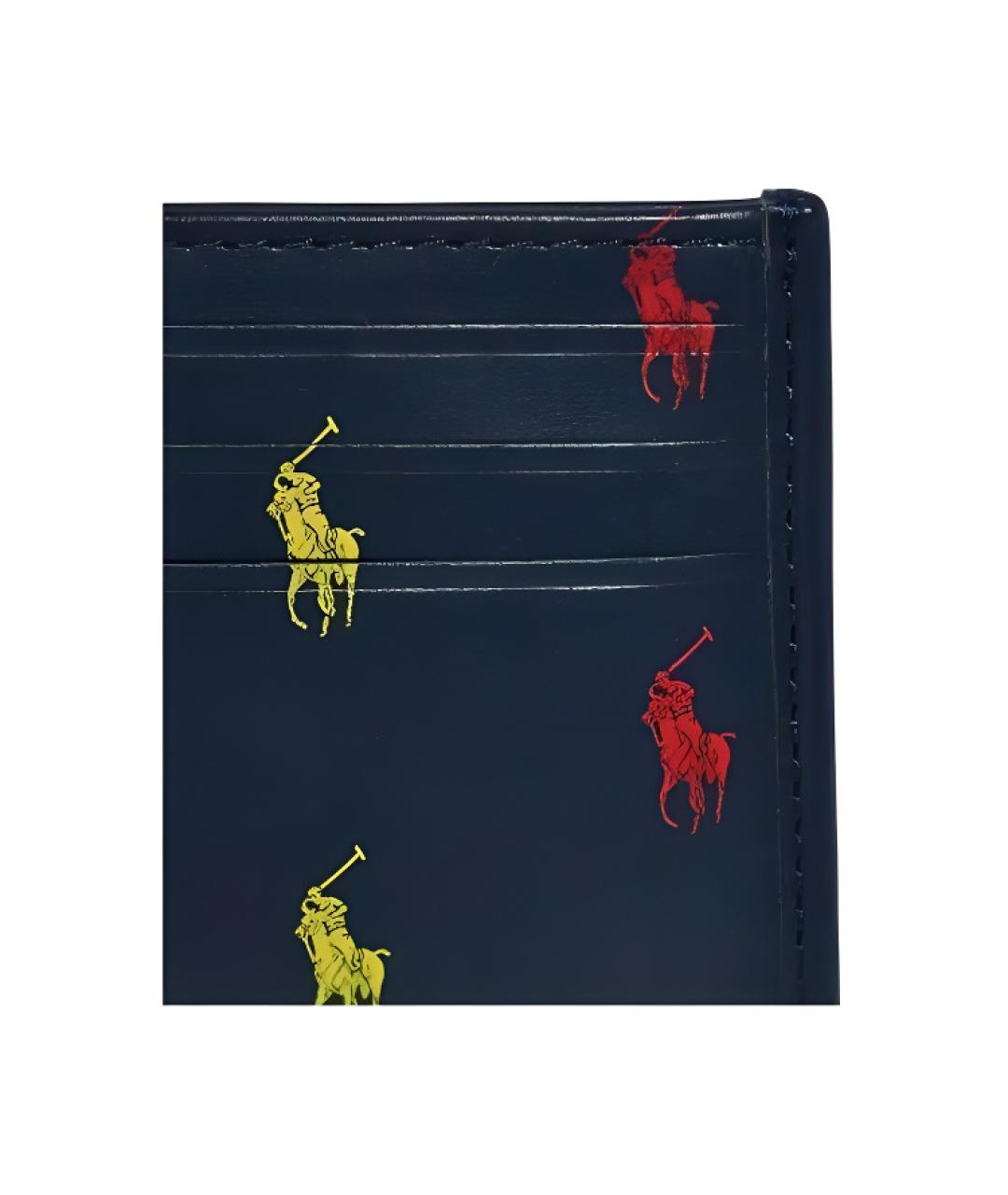 POLO RALPH LAUREN Синий кожаный кардхолдер, фото 4