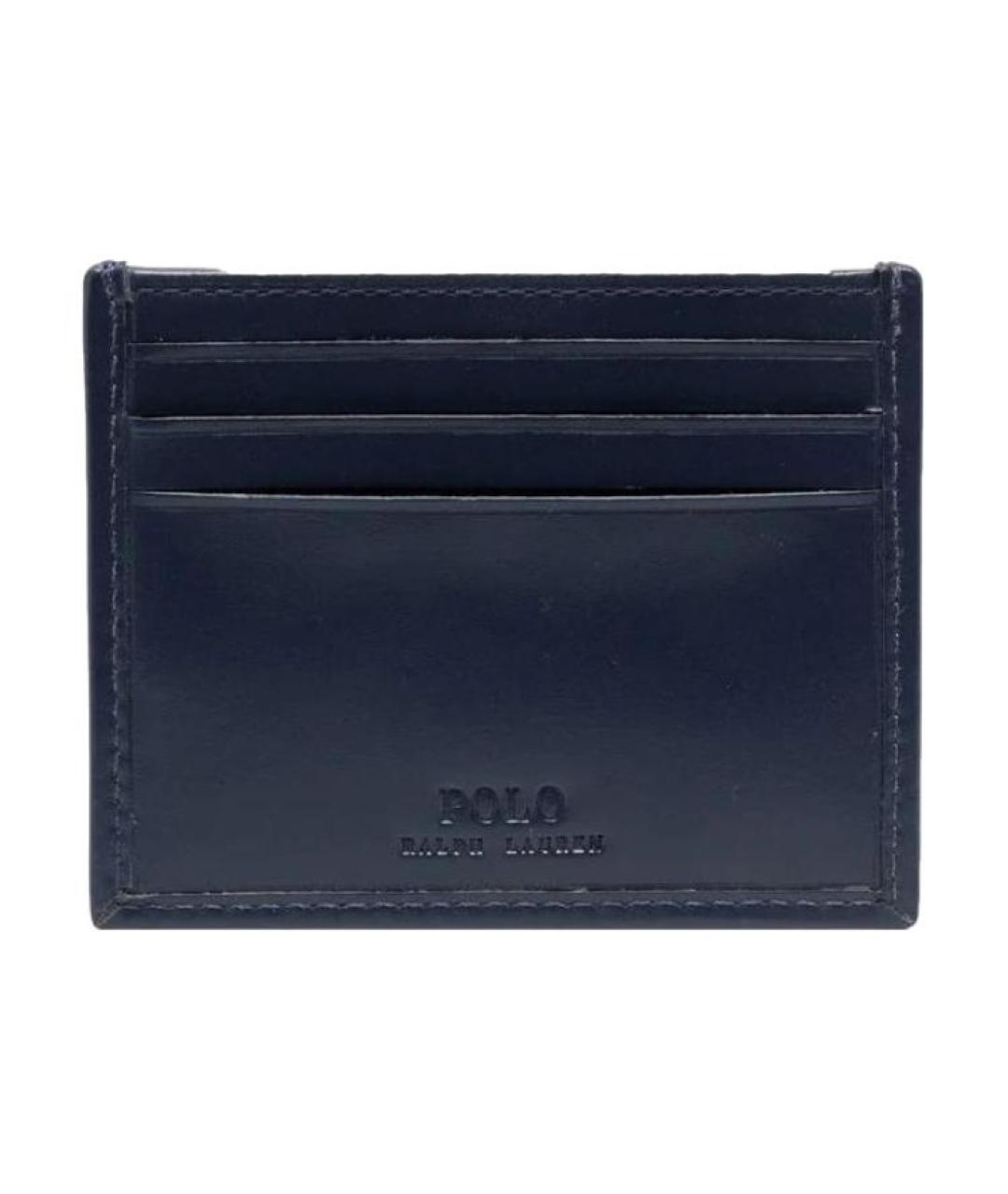 POLO RALPH LAUREN Синий кожаный кардхолдер, фото 2