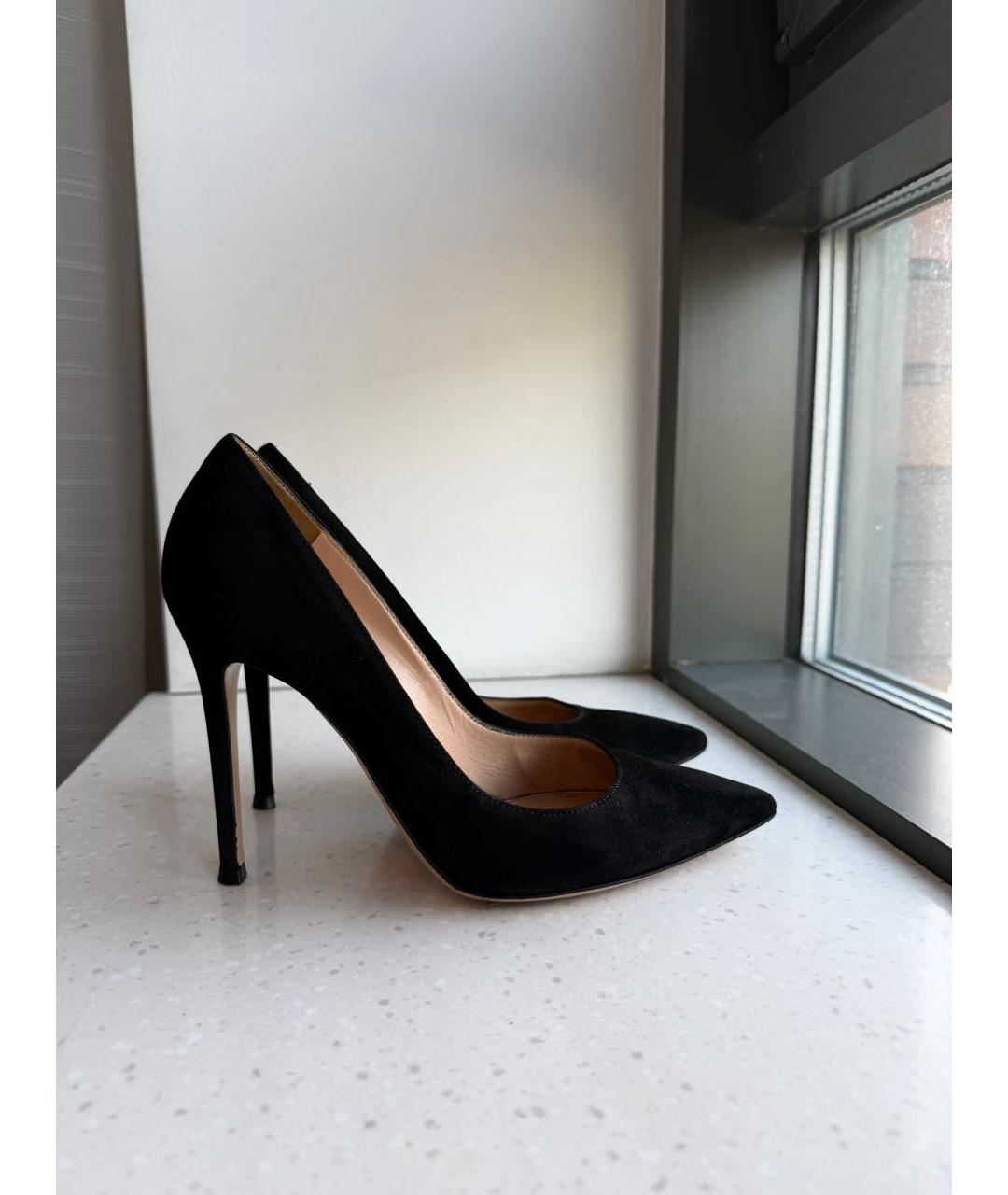 GIANVITO ROSSI Черные замшевые туфли, фото 8