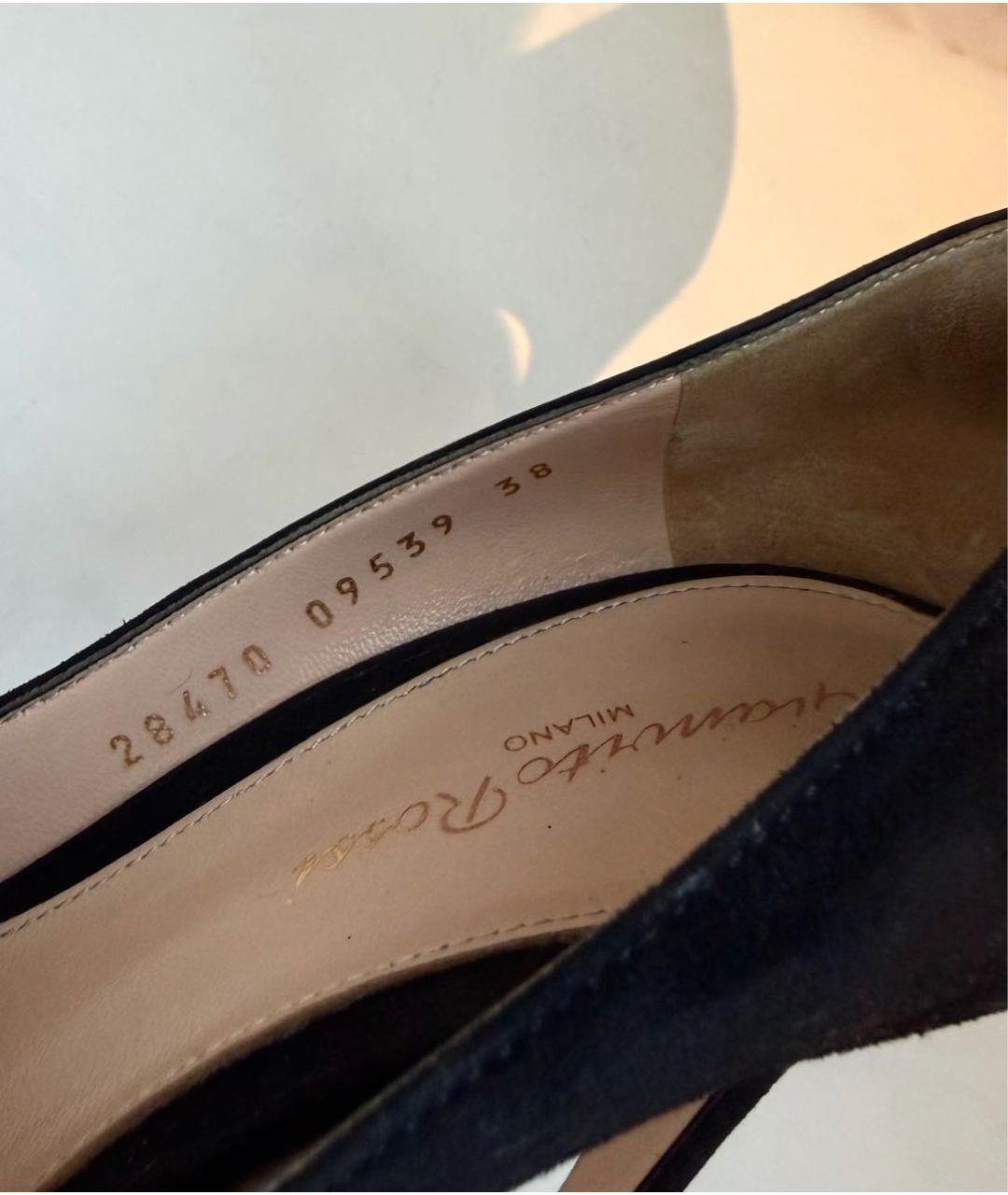 GIANVITO ROSSI Черные замшевые туфли, фото 6