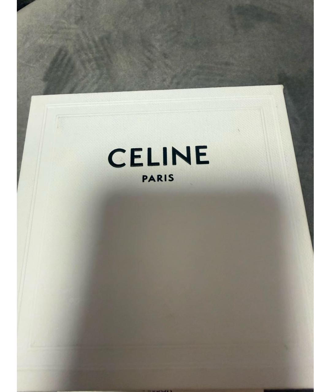 CELINE Золотые металлические серьги, фото 3