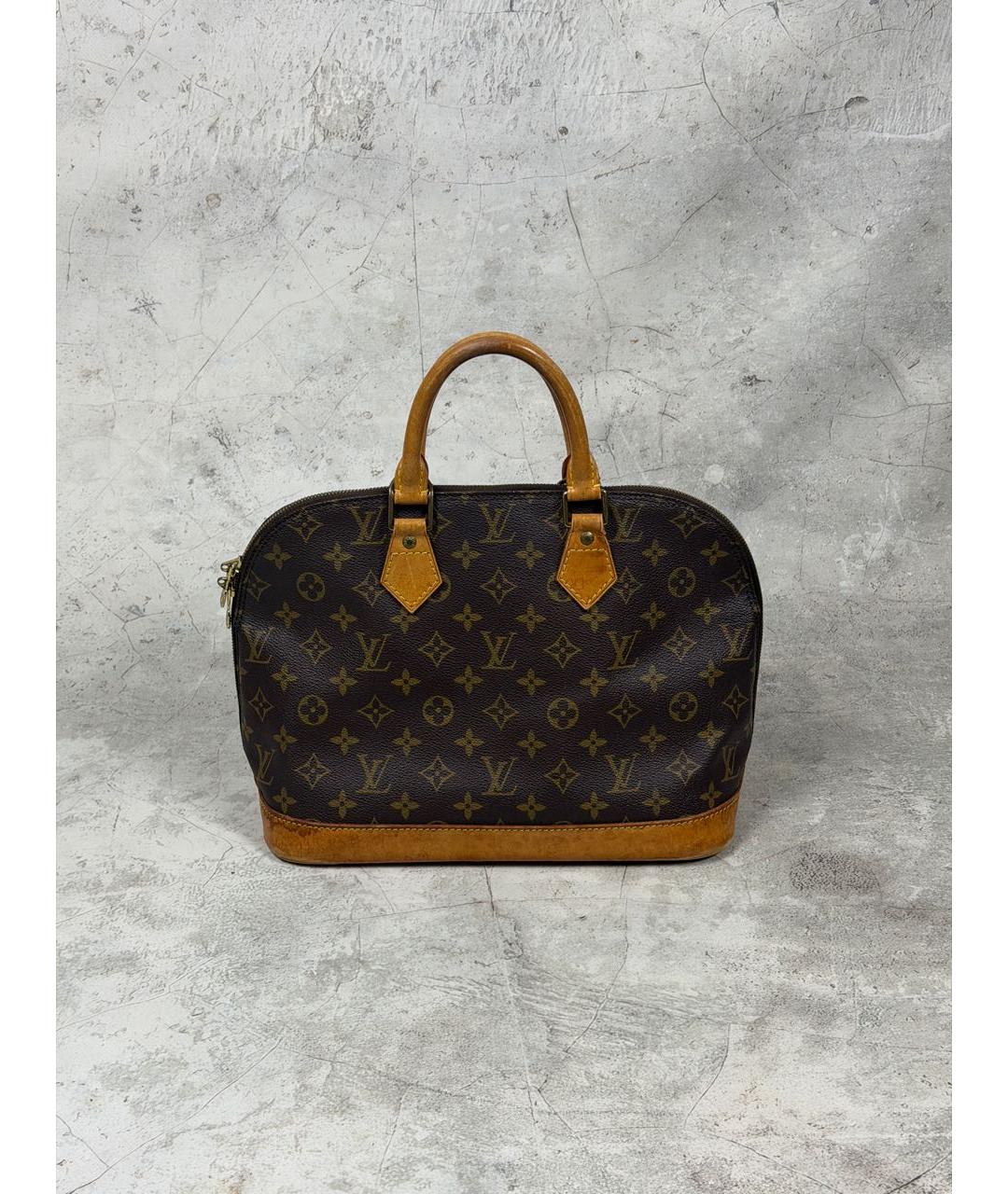 LOUIS VUITTON Коричневая сумка с короткими ручками из канвы, фото 10