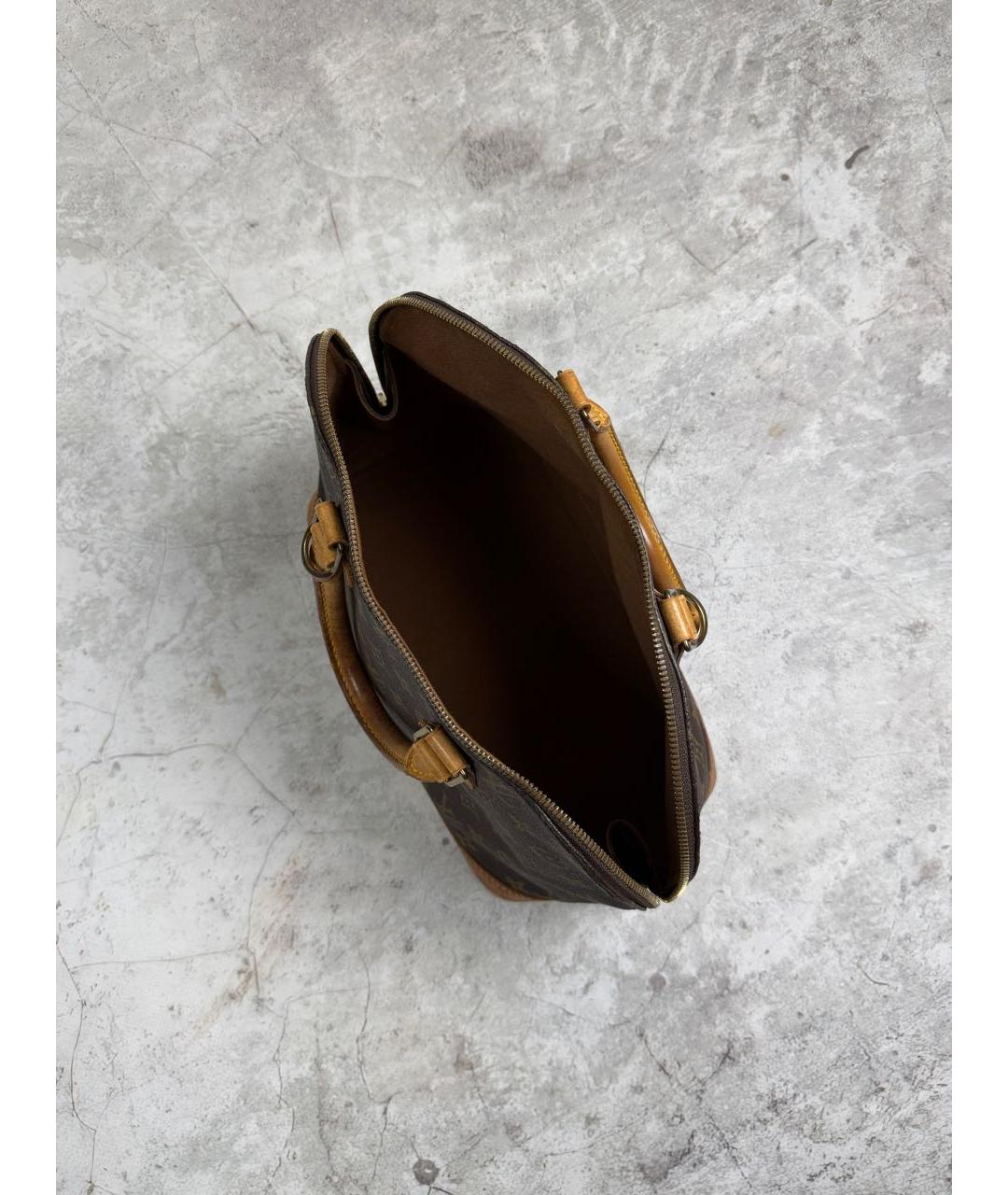 LOUIS VUITTON Коричневая сумка с короткими ручками из канвы, фото 4