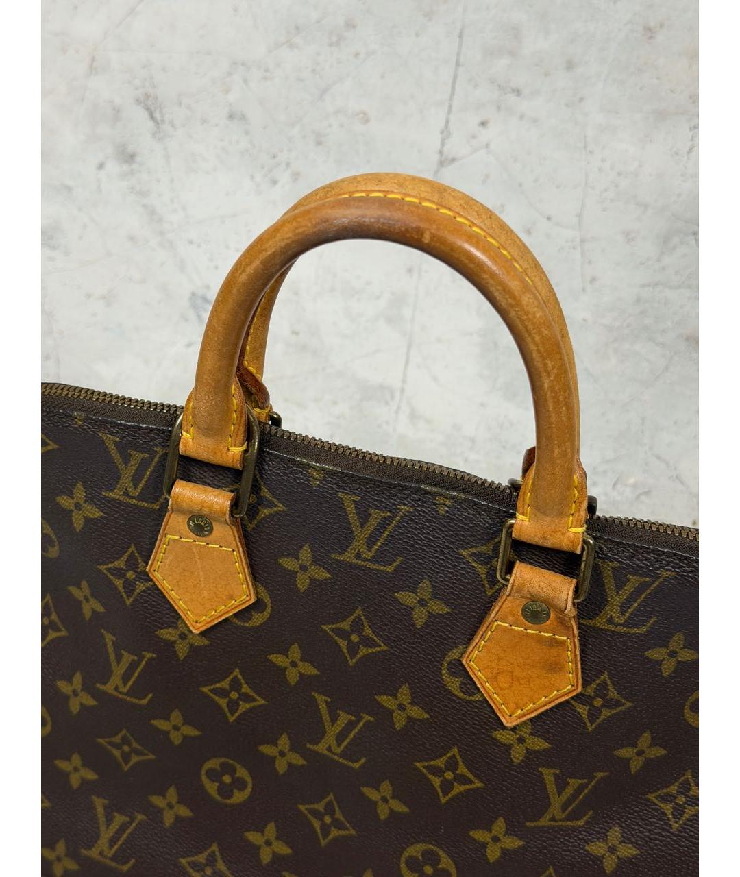LOUIS VUITTON Коричневая сумка с короткими ручками из канвы, фото 9