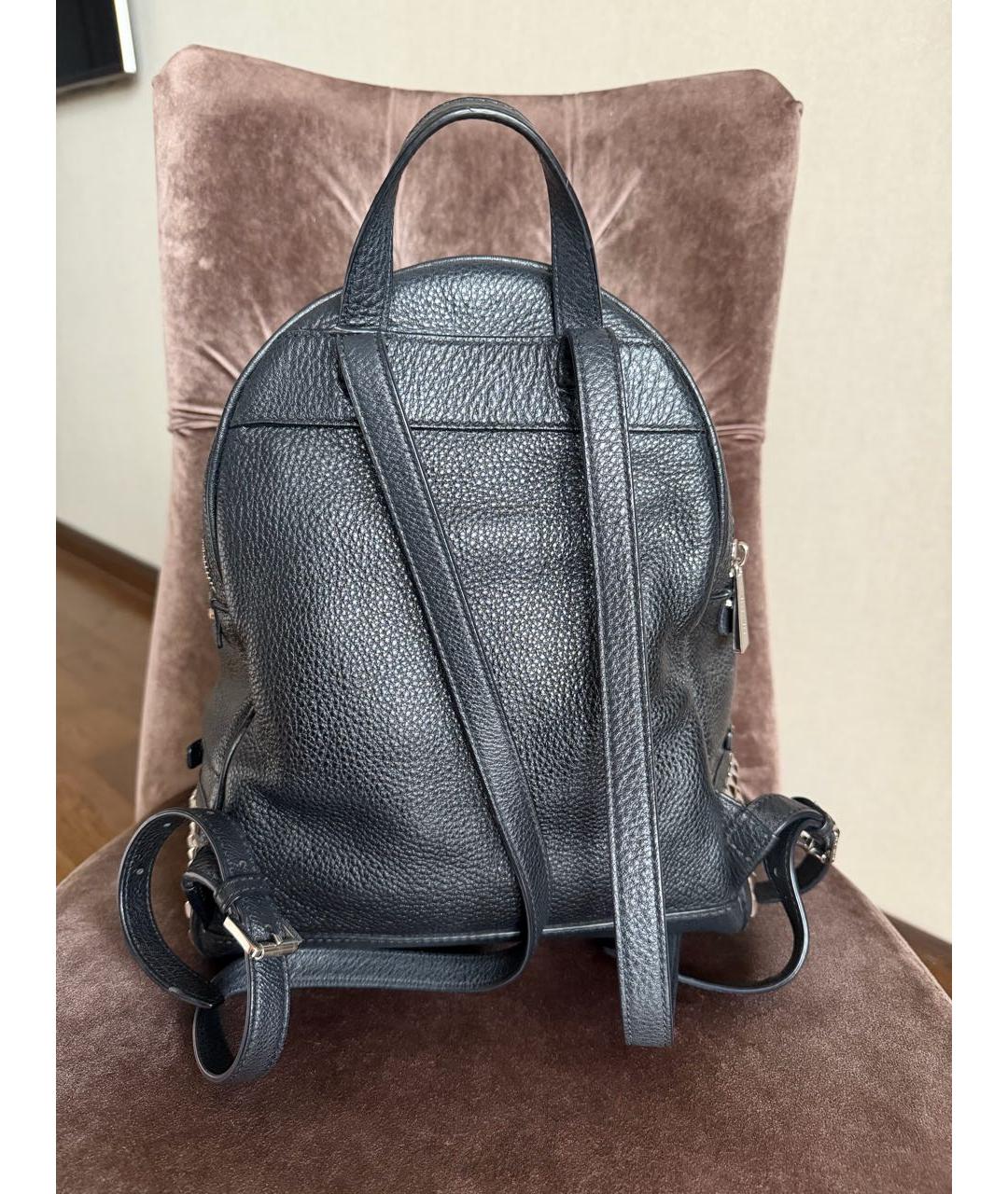 MICHAEL KORS Черный кожаный рюкзак, фото 3