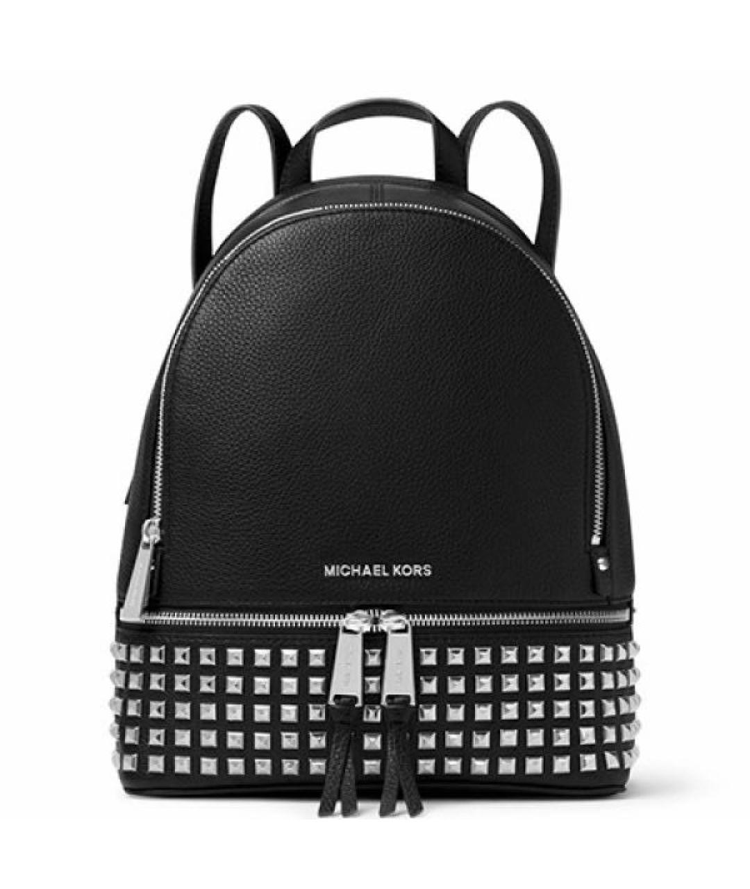 MICHAEL KORS Черный кожаный рюкзак, фото 8