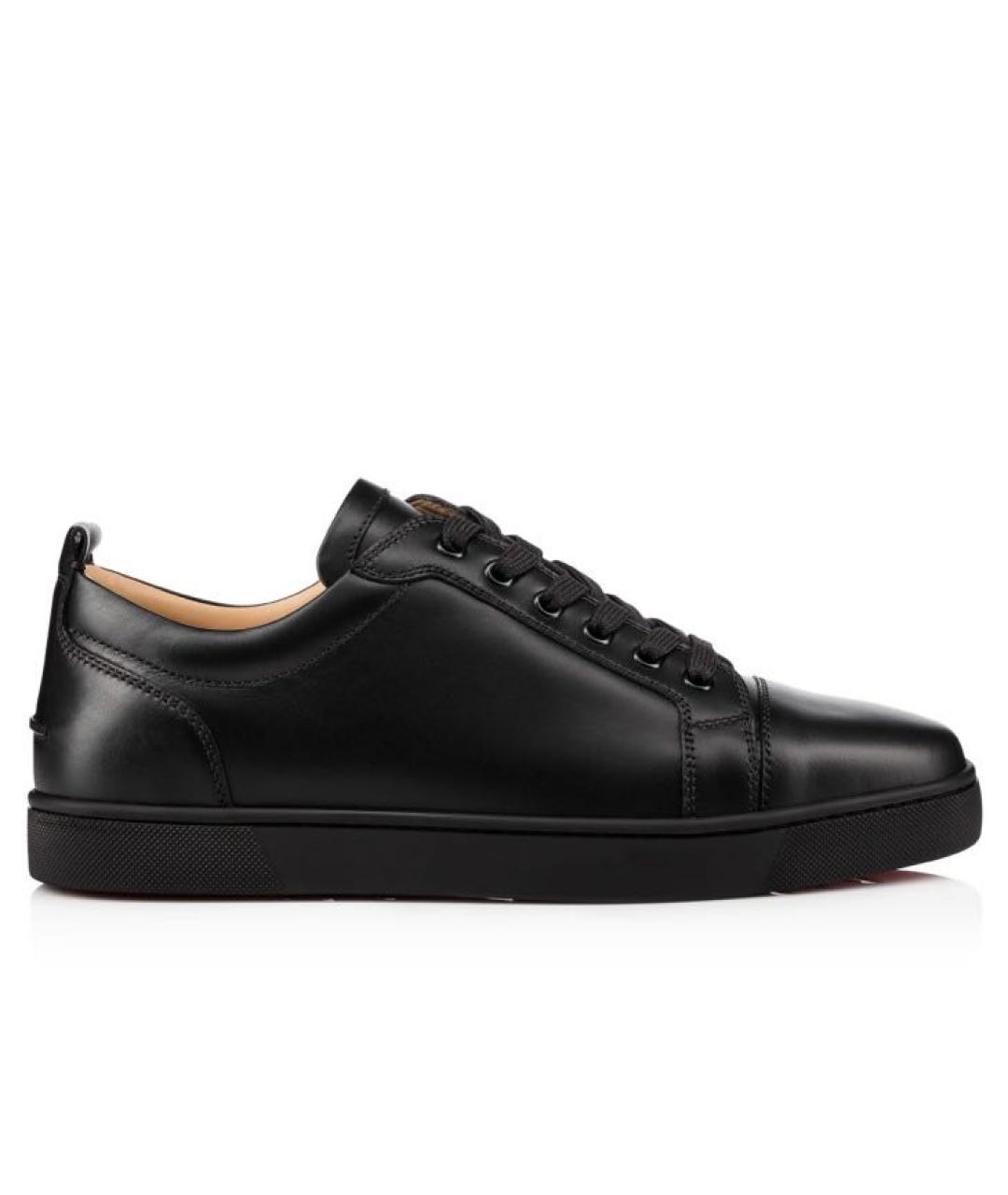 CHRISTIAN LOUBOUTIN Черные кожаные низкие кроссовки / кеды, фото 6