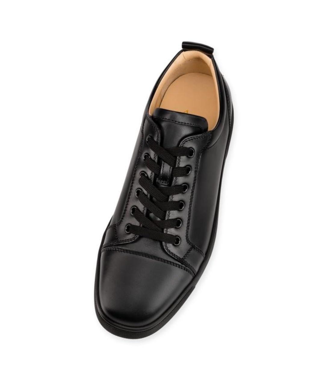 CHRISTIAN LOUBOUTIN Черные кожаные низкие кроссовки / кеды, фото 4