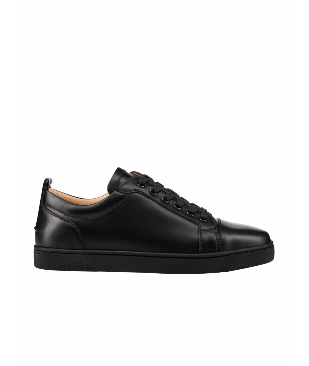 CHRISTIAN LOUBOUTIN Черные кожаные низкие кроссовки / кеды, фото 1