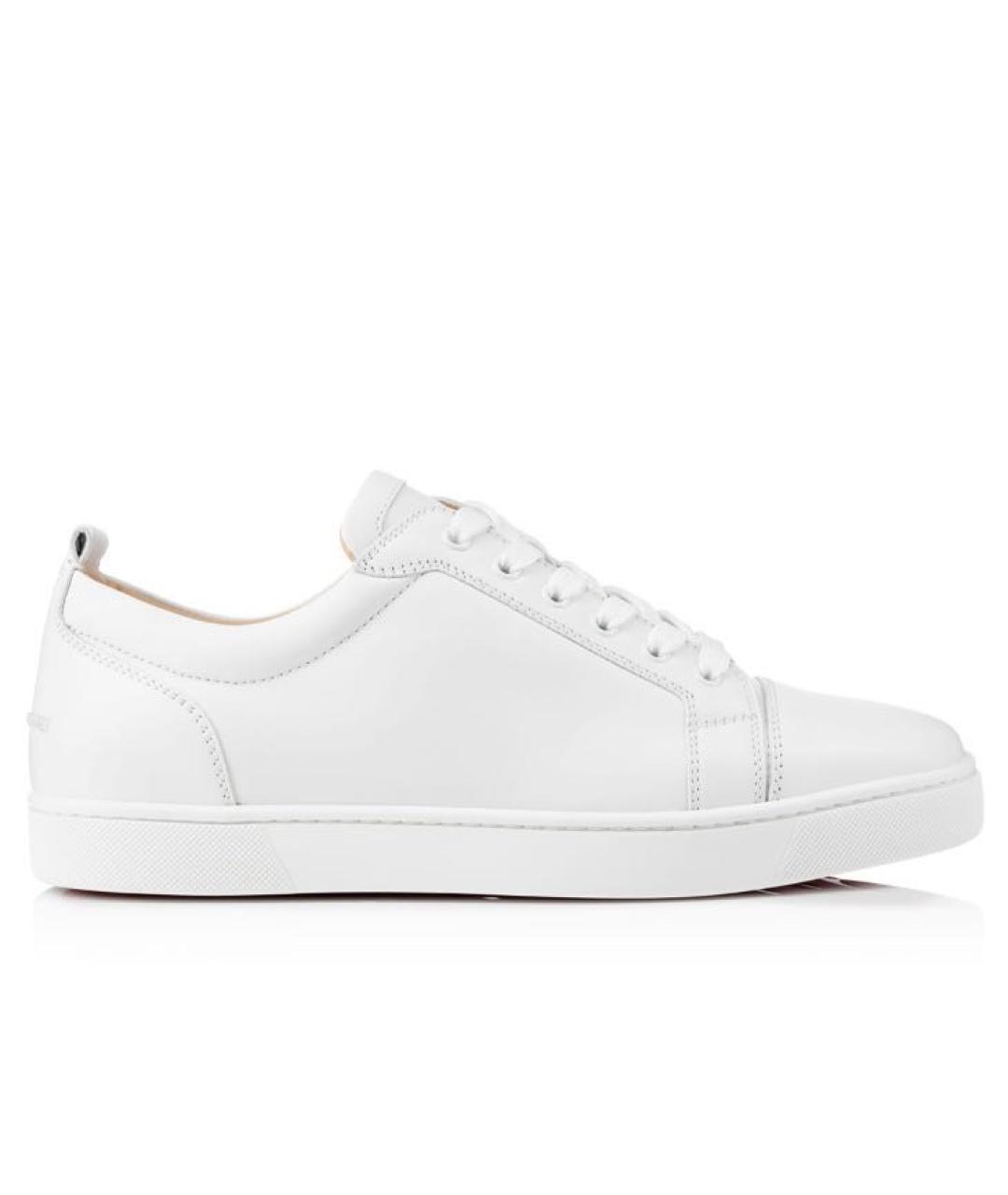 CHRISTIAN LOUBOUTIN Белые кожаные низкие кроссовки / кеды, фото 5