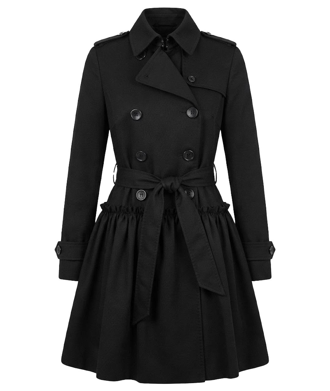 DOLCE&GABBANA Черное хлопковое пальто, фото 1