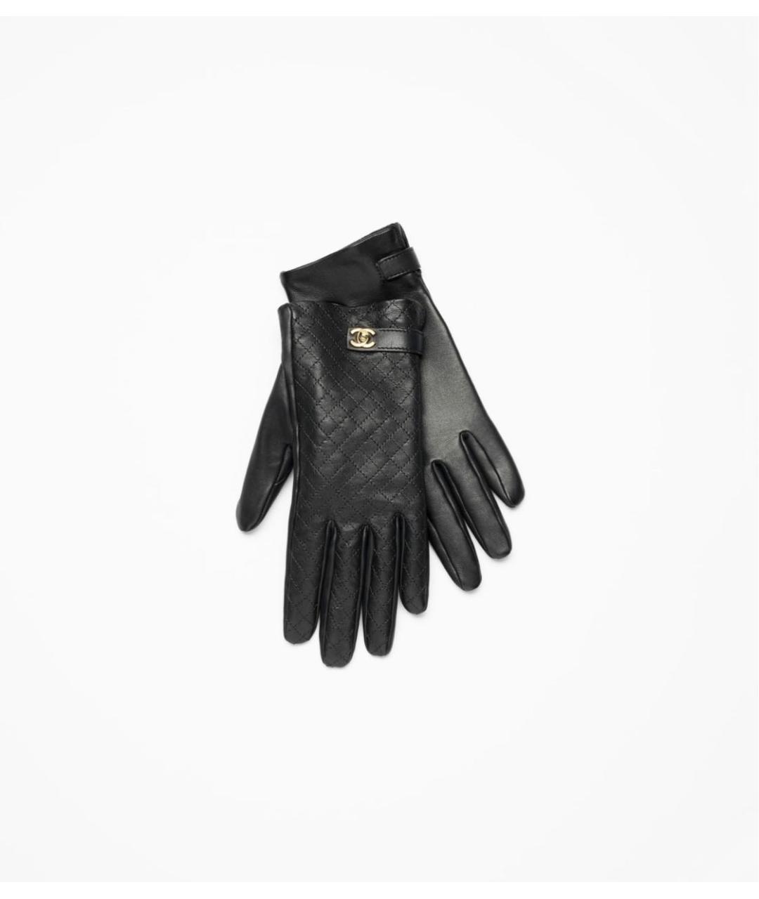 CHANEL Черные кожаные перчатки, фото 6