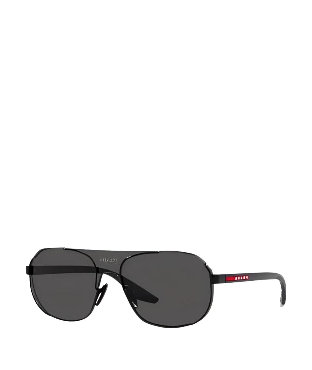 PRADA Черные металлические солнцезащитные очки, фото 1