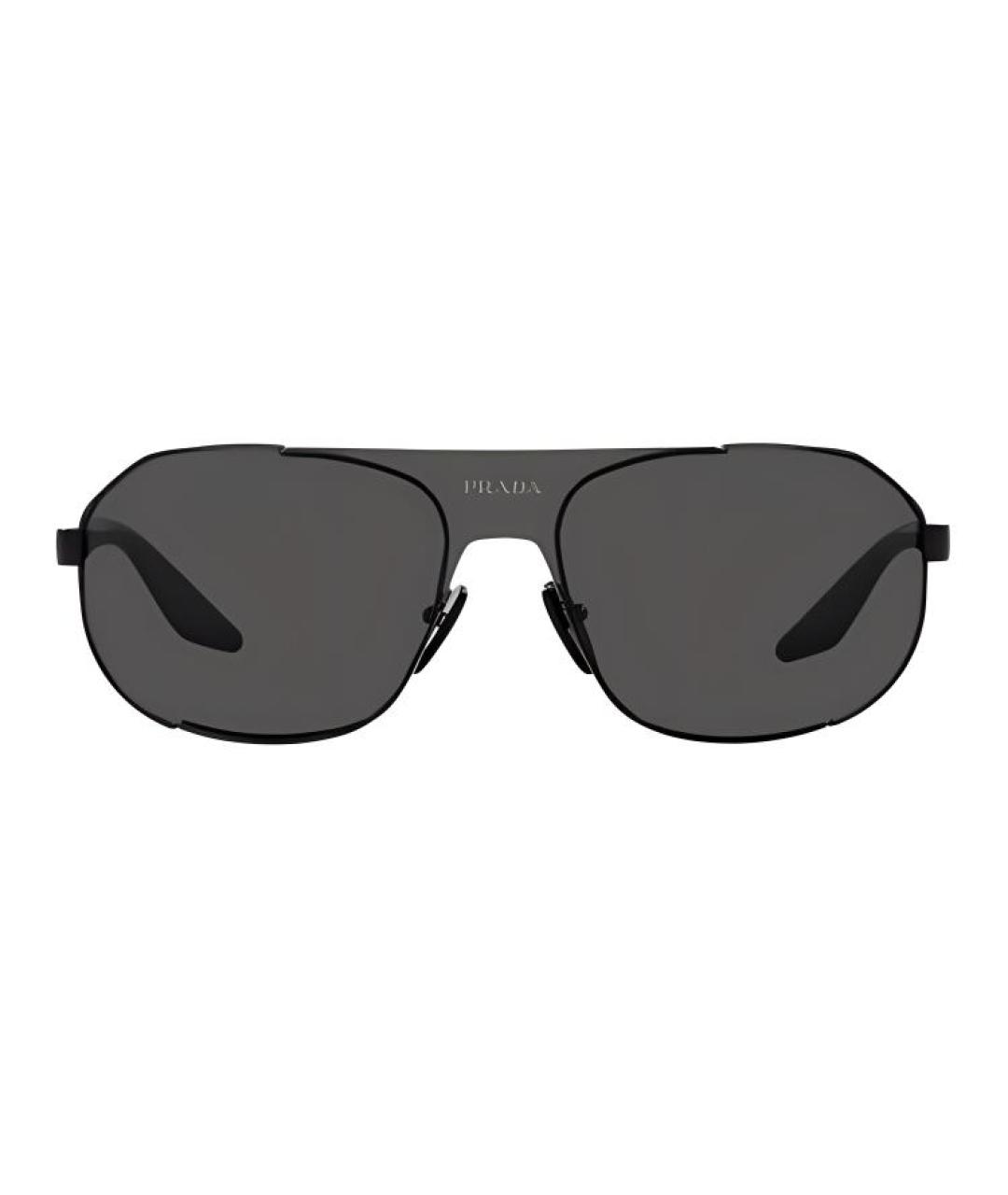 PRADA Черные металлические солнцезащитные очки, фото 2