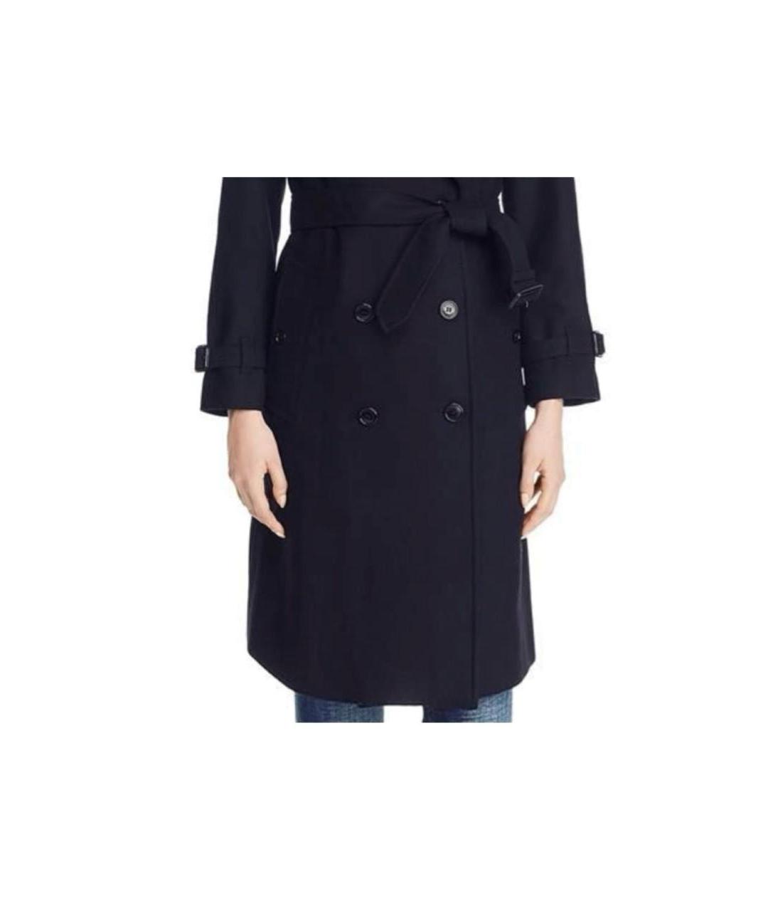 BURBERRY Темно-синее шерстяное пальто, фото 5