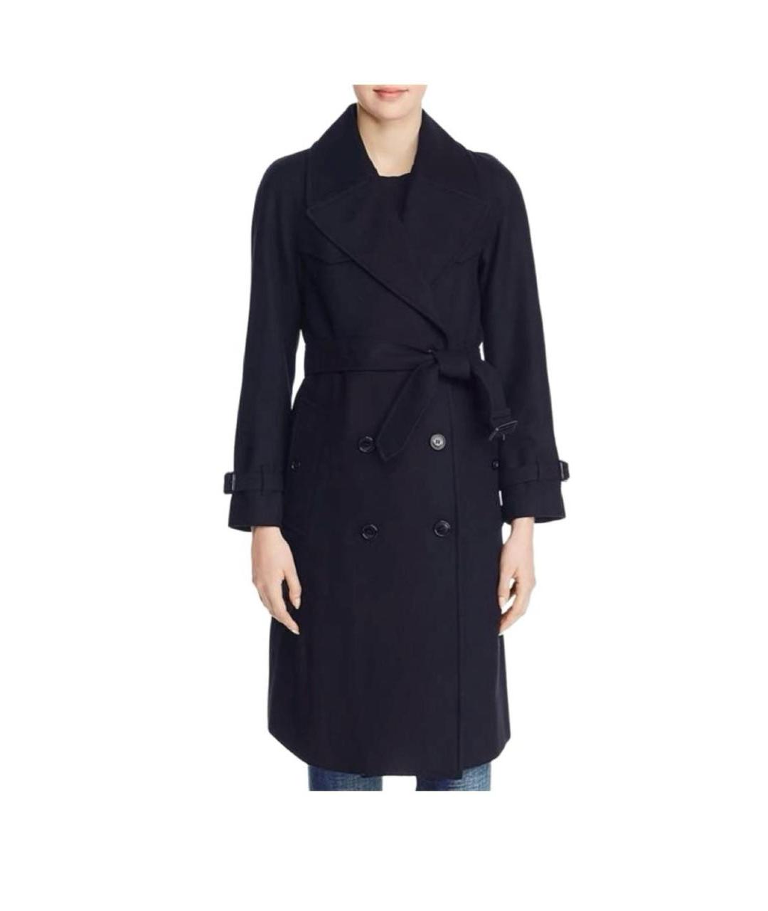 BURBERRY Темно-синее шерстяное пальто, фото 4