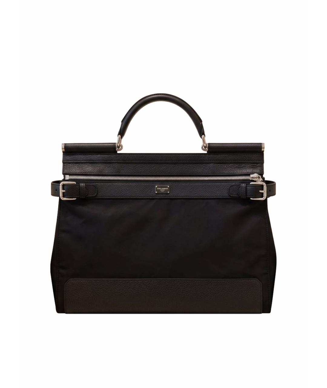 DOLCE&GABBANA Черный тканевый портфель, фото 6