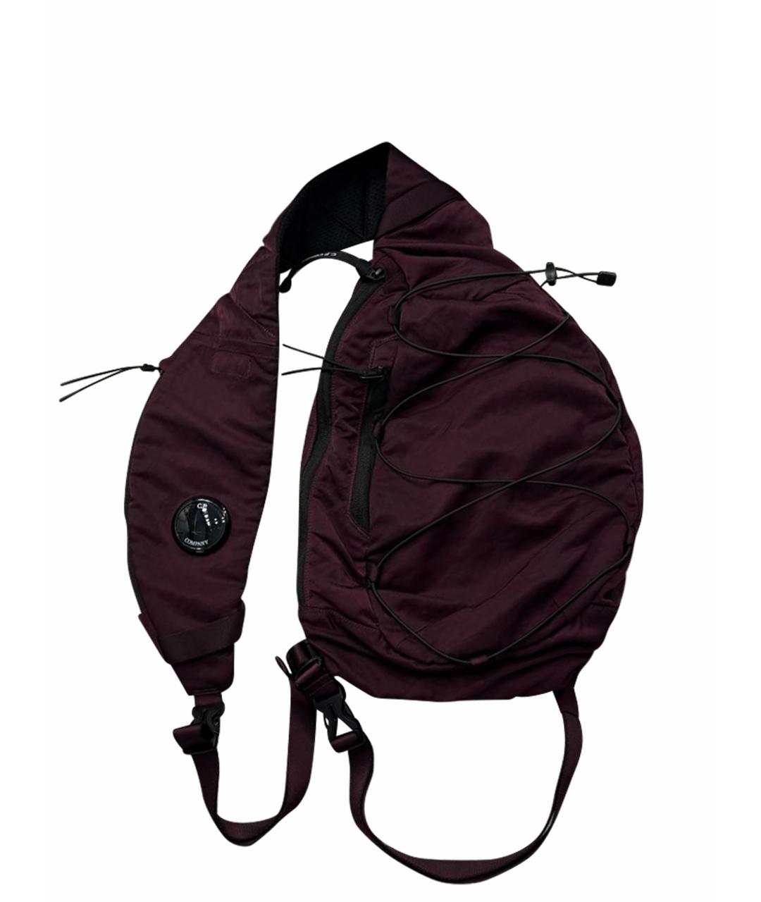 CP COMPANY Бордовая нейлоновая сумка на плечо, фото 1