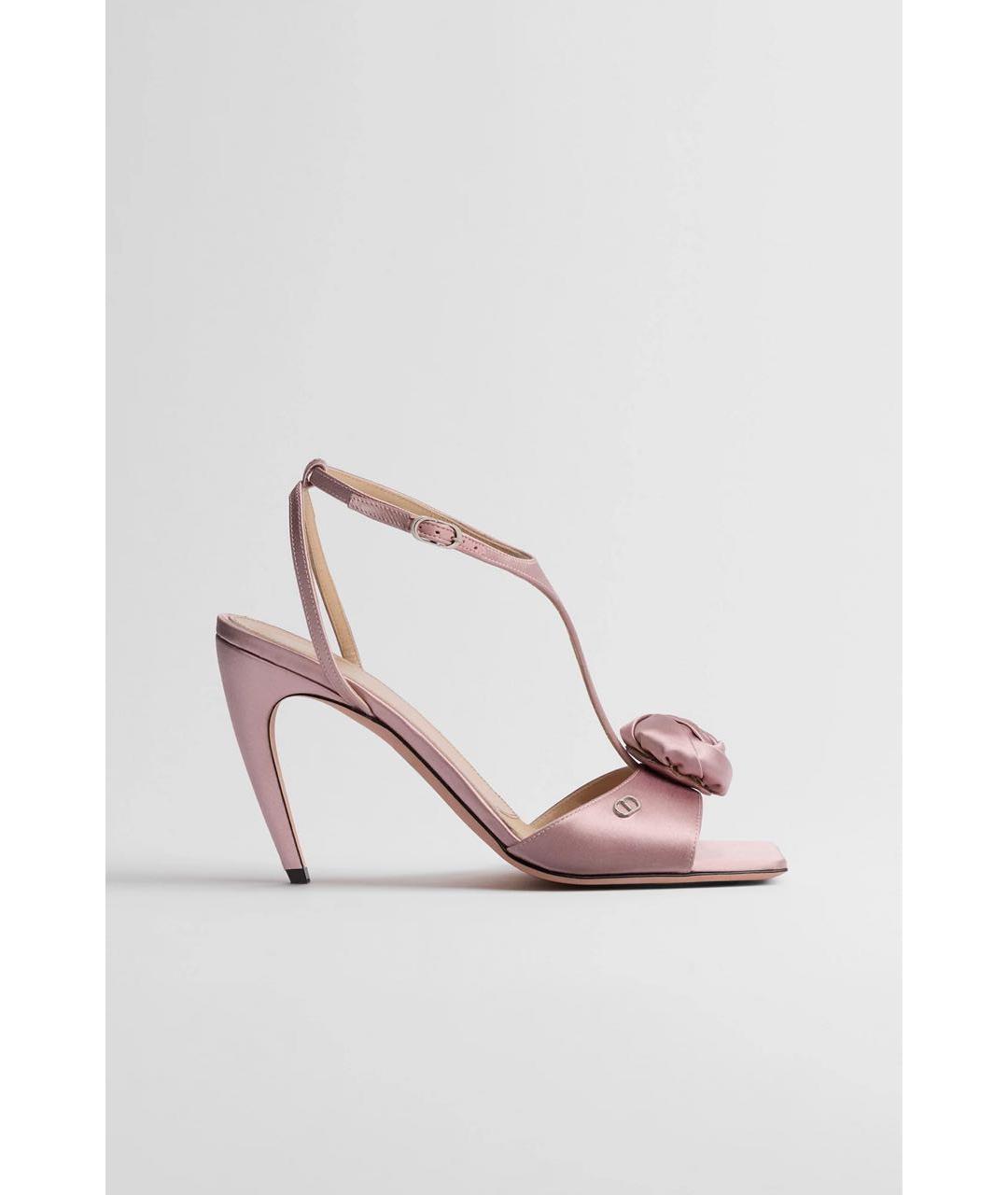 CHRISTIAN DIOR Розовые босоножки из экзотической кожи, фото 6