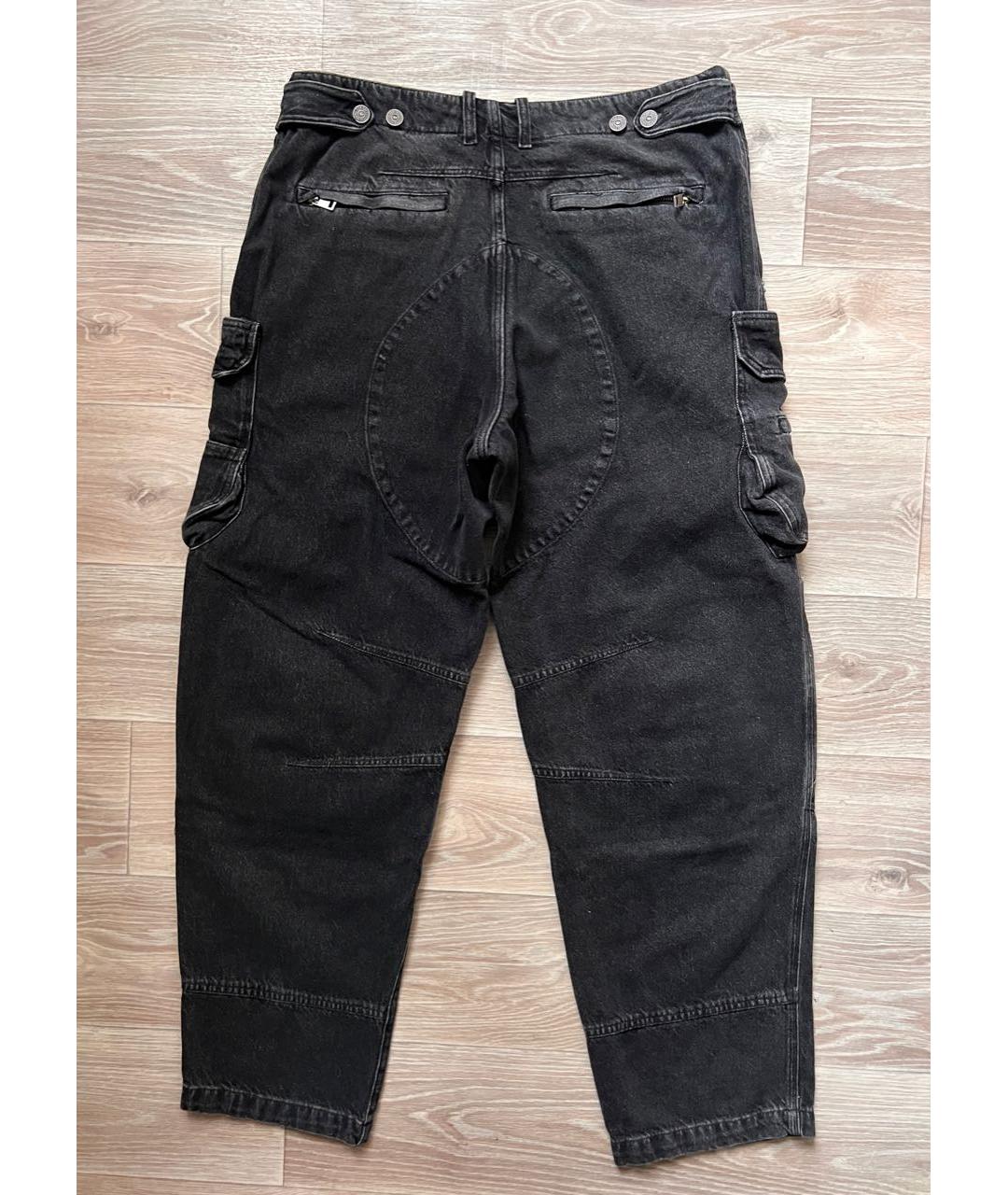 DIESEL Антрацитовые хлопковые джинсы, фото 6