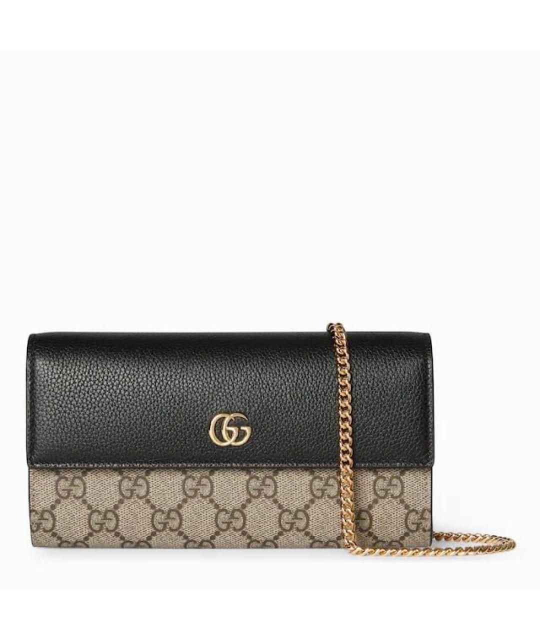 GUCCI Черная кожаная сумка через плечо, фото 1