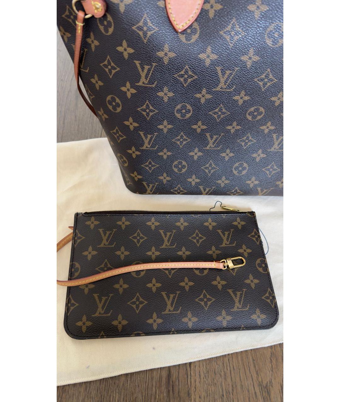 LOUIS VUITTON Коричневая сумка тоут из канвы, фото 2