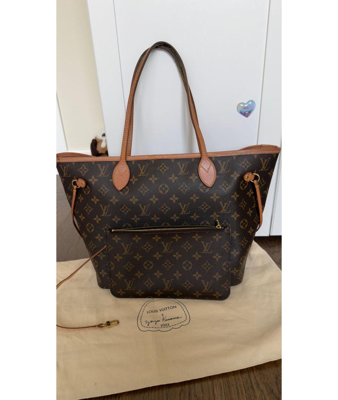 LOUIS VUITTON Коричневая сумка тоут из канвы, фото 8