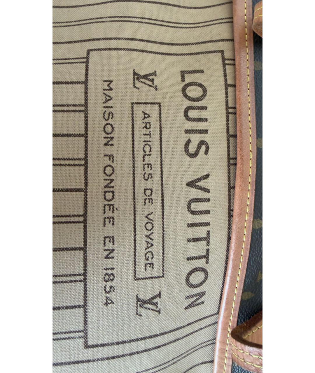 LOUIS VUITTON Коричневая сумка тоут из канвы, фото 3