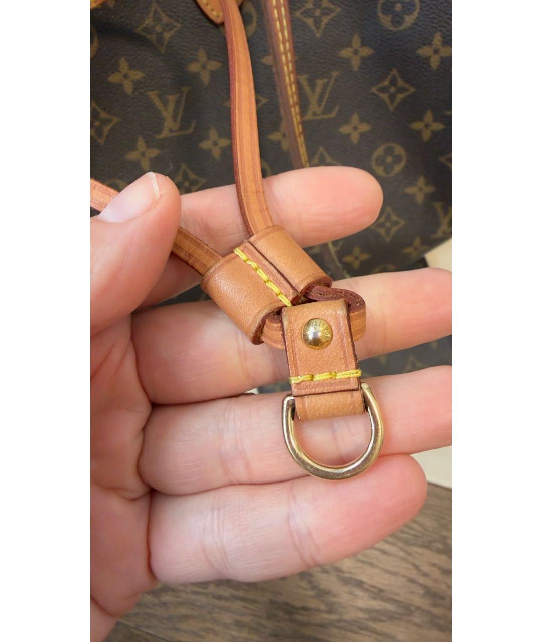 LOUIS VUITTON Коричневая сумка тоут из канвы, фото 7