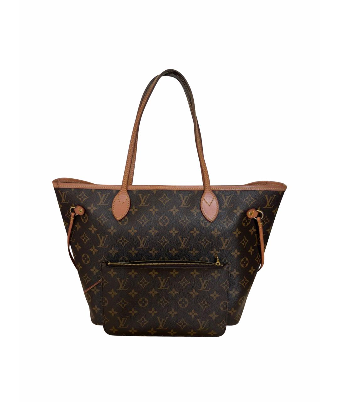 LOUIS VUITTON Коричневая сумка тоут из канвы, фото 1