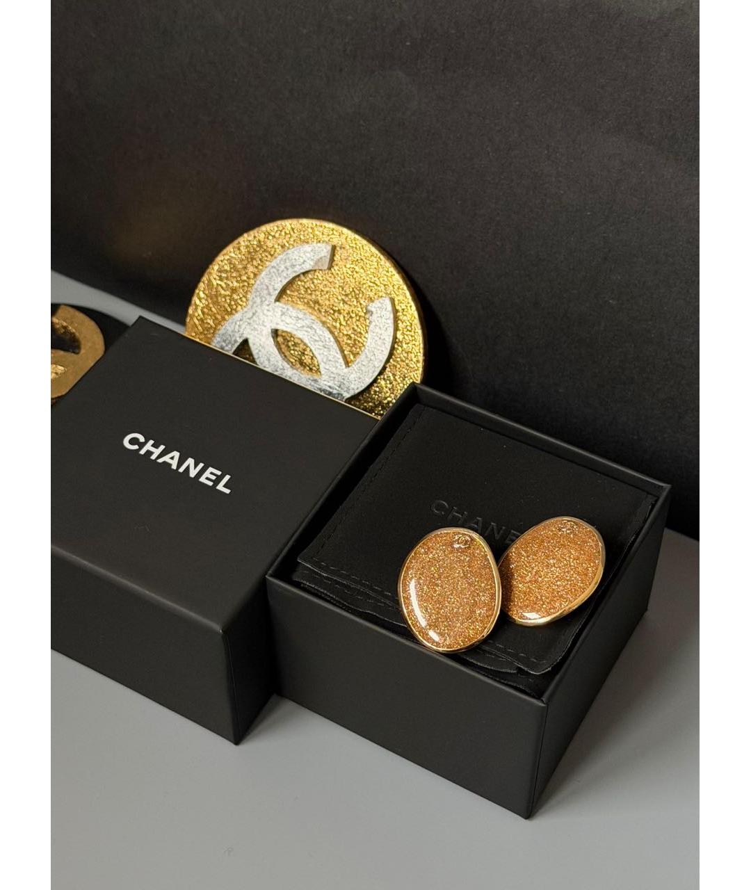 CHANEL Золотые серьги, фото 2