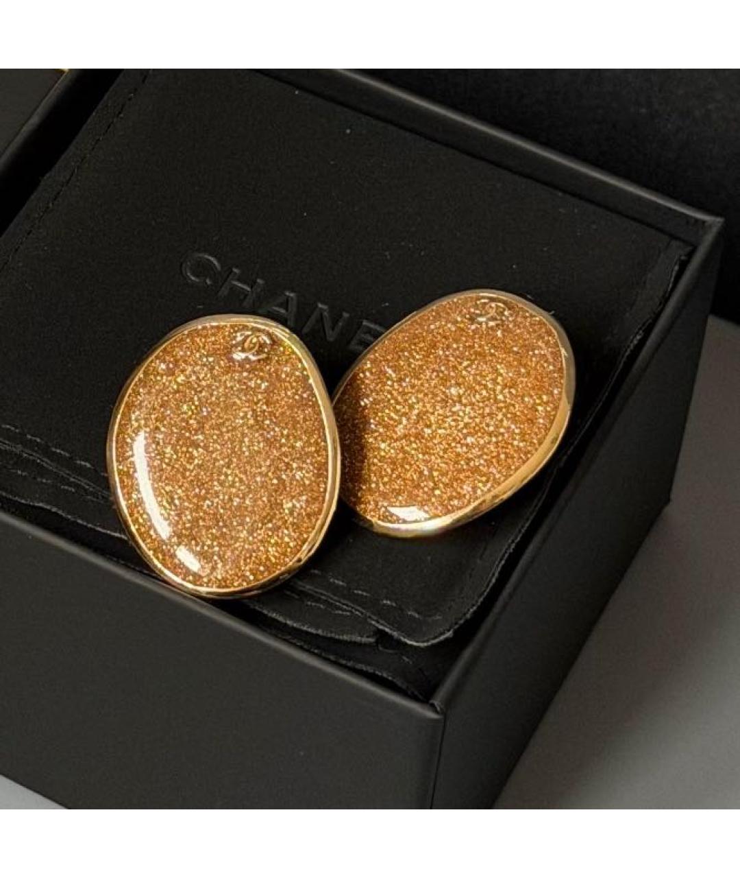 CHANEL Золотые серьги, фото 3