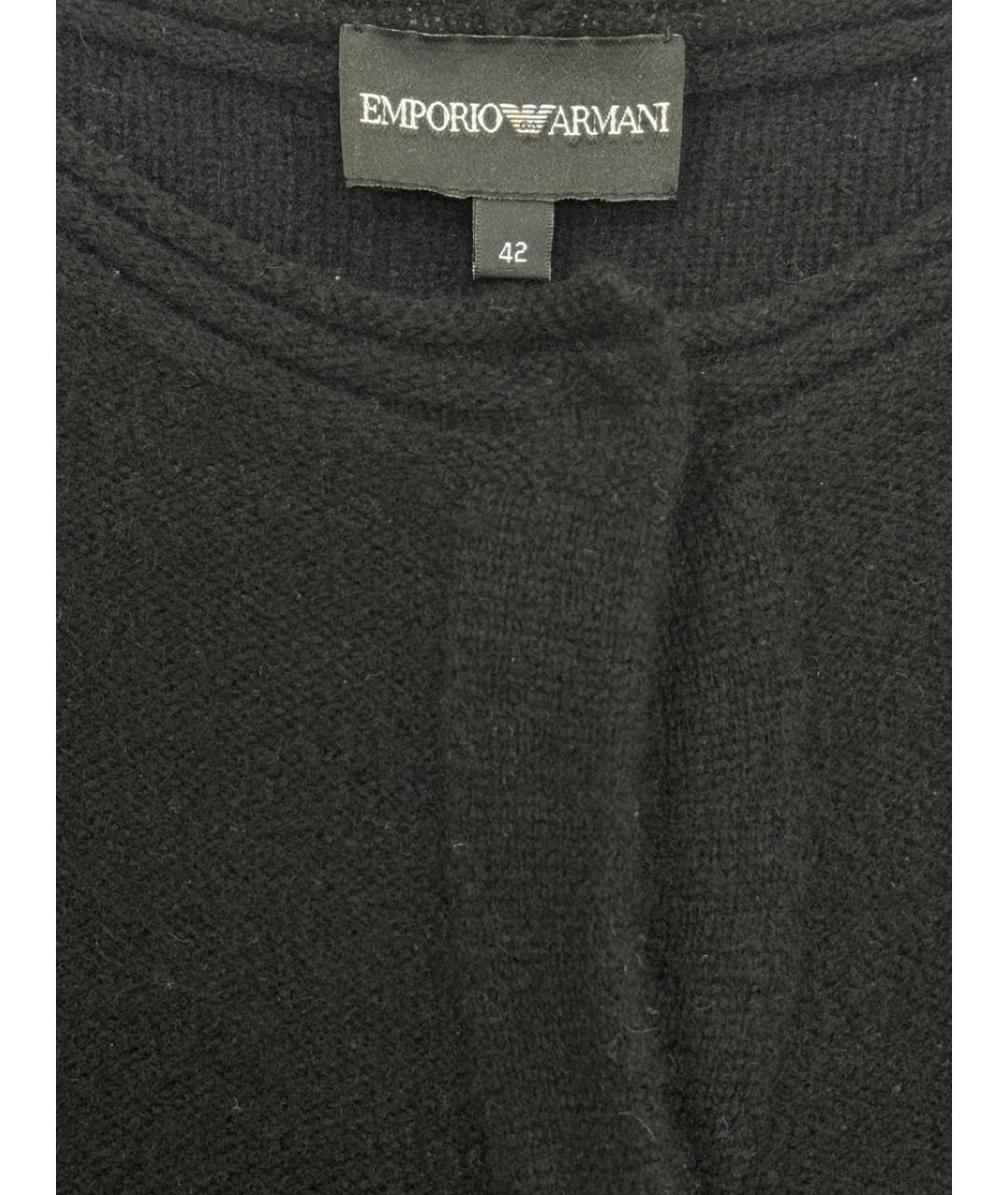EMPORIO ARMANI Черный шерстяной кардиган, фото 3