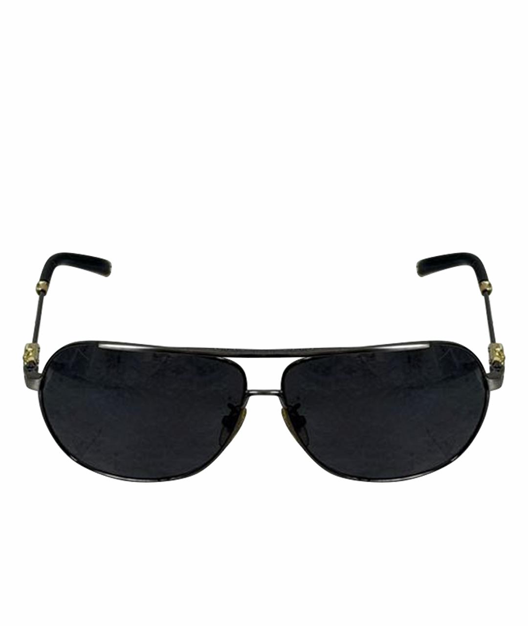 CHROME HEARTS Черные металлические солнцезащитные очки, фото 1