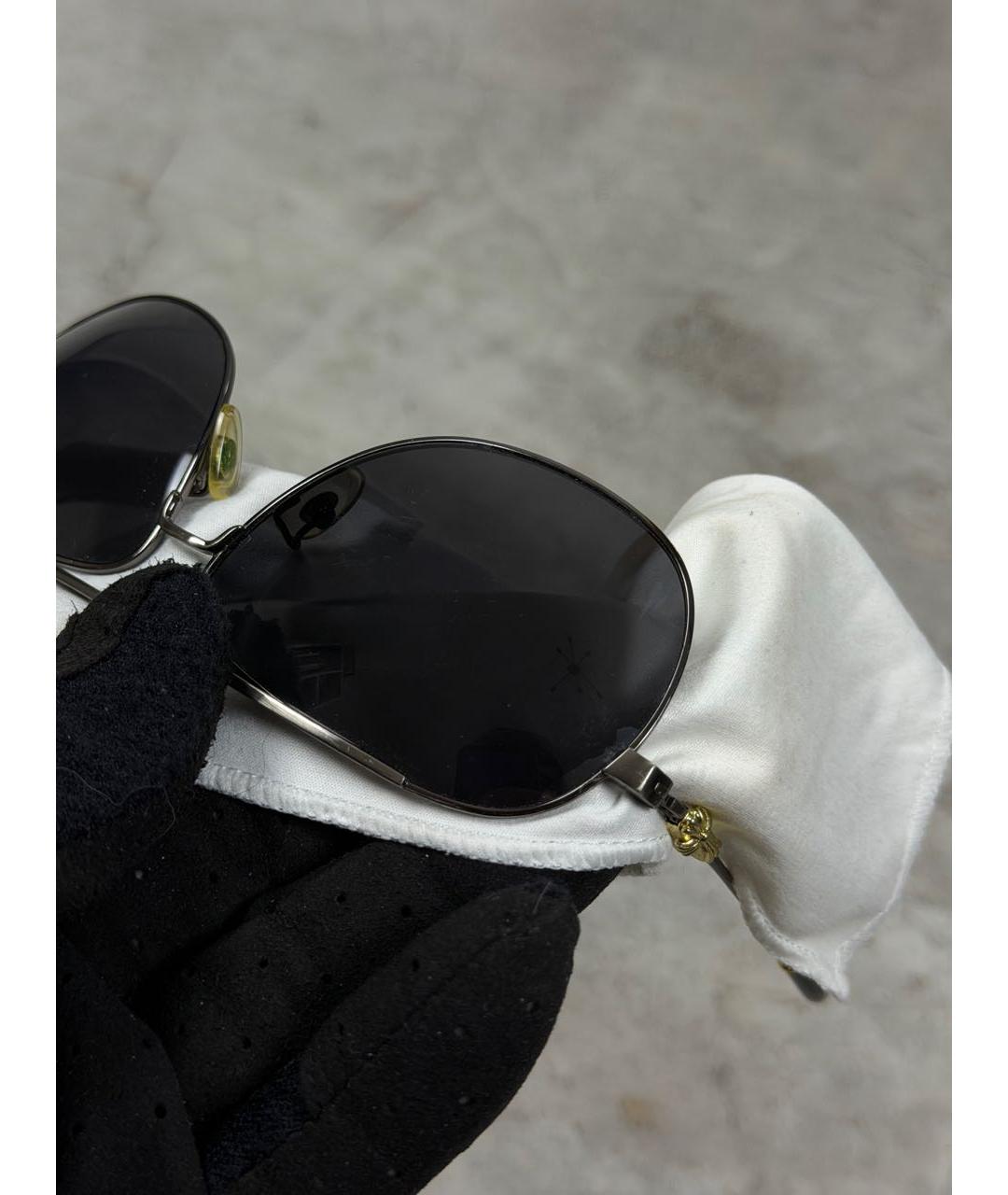 CHROME HEARTS Черные металлические солнцезащитные очки, фото 7