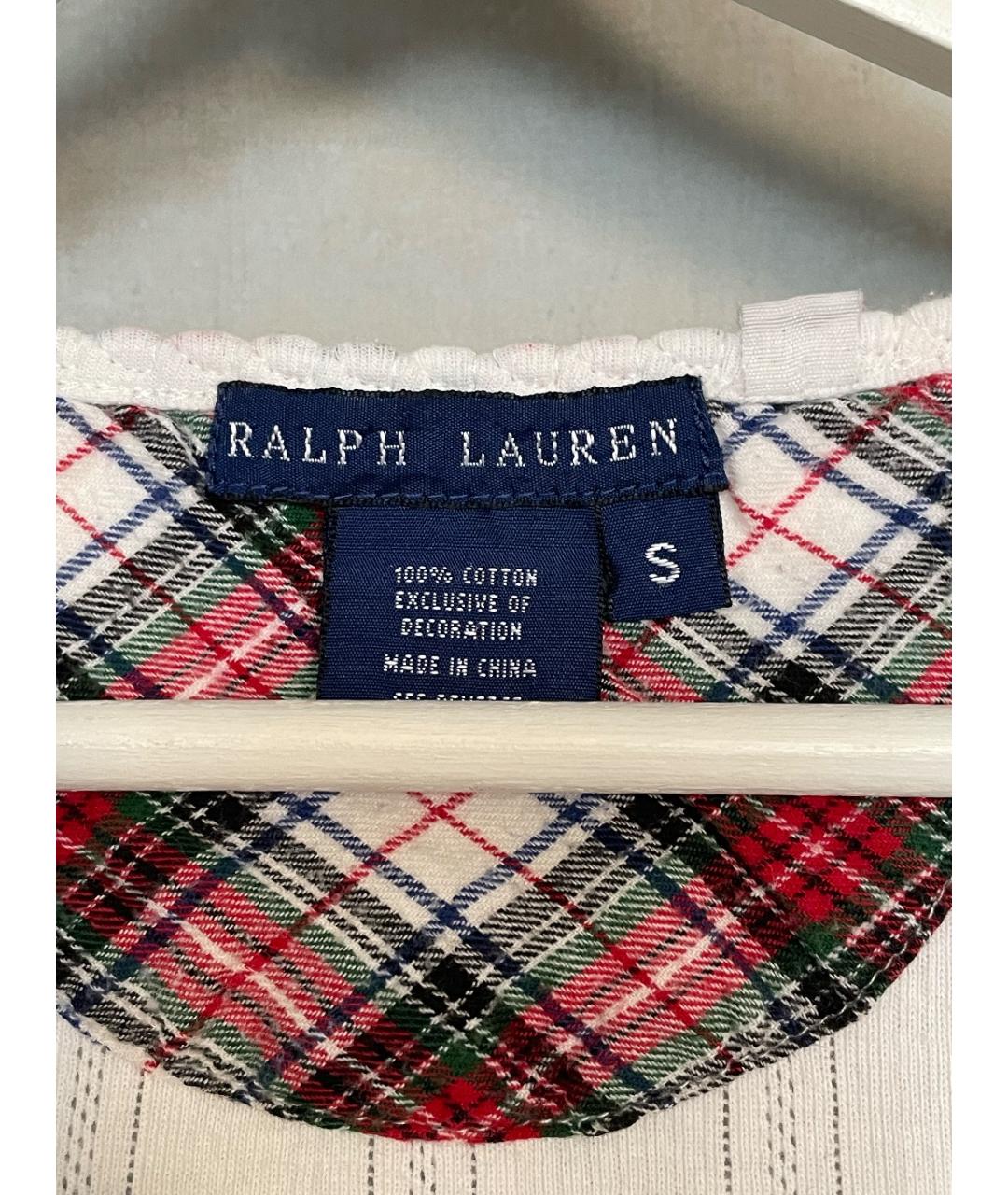 RALPH LAUREN Белая хлопковая майка, фото 4