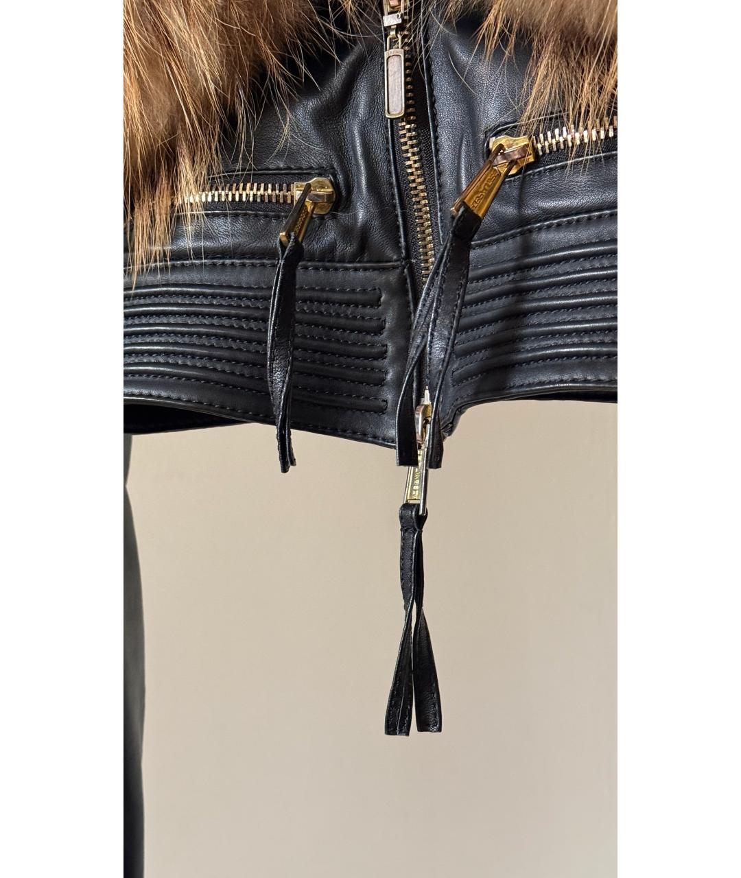 DSQUARED2 Черная кожаная куртка, фото 3